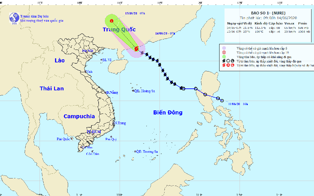 bao so 1 khong vao viet nam, bac bo co mua dong hinh 1