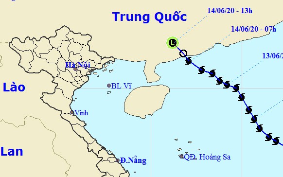 bao so 1 suy yeu thanh ap thap nhiet doi, canh bao ha noi ngap lut hinh 1