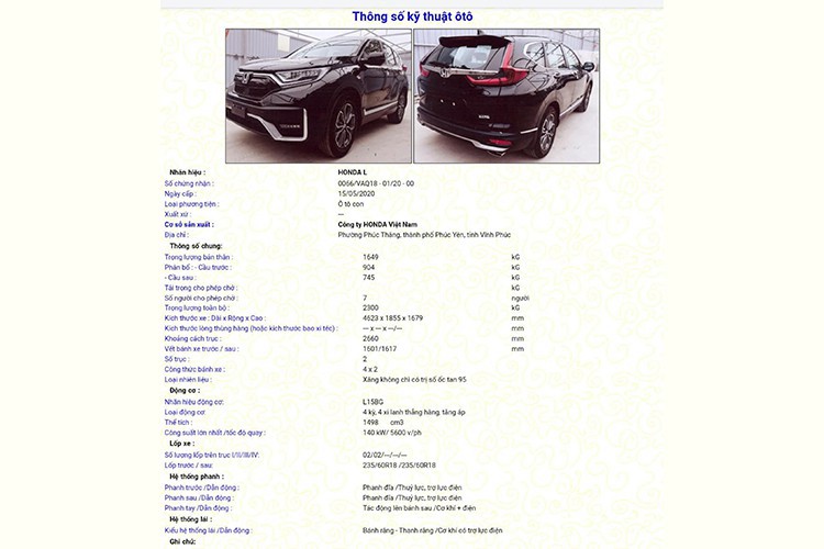 bat ngo lo thong tin, trang bi cua honda cr-v 2020 truoc ngay ra mat hinh 3