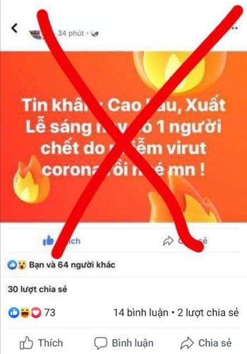 xu phat doi tuong tung tin that thiet ve dich benh do virus corona tren facebook hinh 1