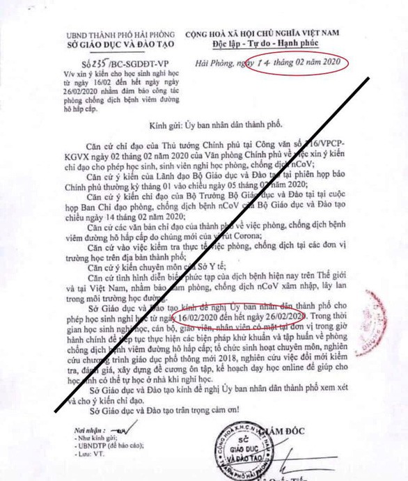 hai phong: van ban de xuat cho hoc sinh nghi hoc bi lam gia hinh 1
