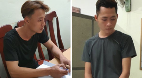 hai thanh nien cuop ngan hang vietcombank sa luoi  hinh 1