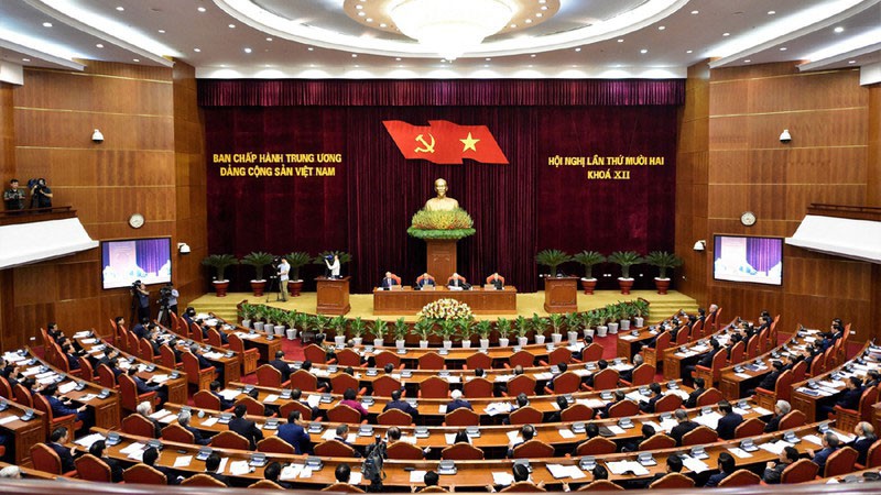 tong bi thu, chu tich nuoc phat bieu khai mac hoi nghi trung uong 12, khoa xii hinh 2