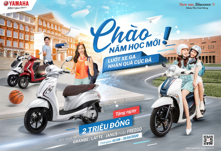 nhan ngay 2 trieu dong khi mua xe yamaha grande, latte, janus, freego hinh 1