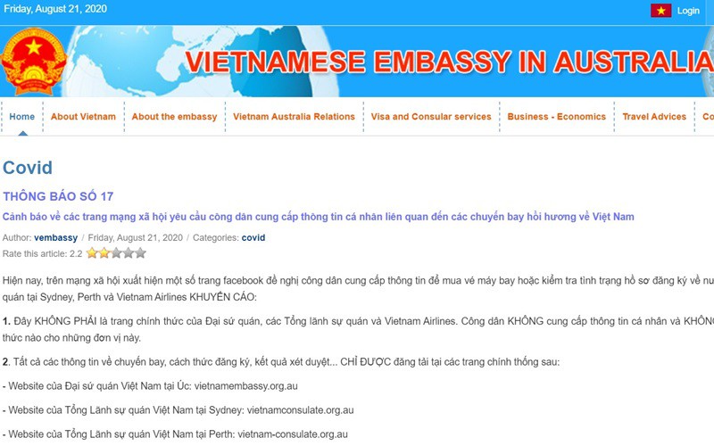 canh bao te lua dao cong dan tu australia ve nuoc, qua mang xa hoi gia mao hinh 1