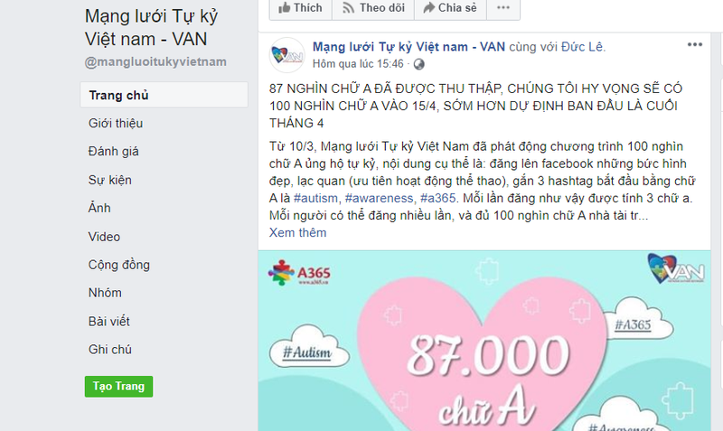 100.000 chu a ung ho tre tu ky tren facebook co y nghia gi? hinh 1