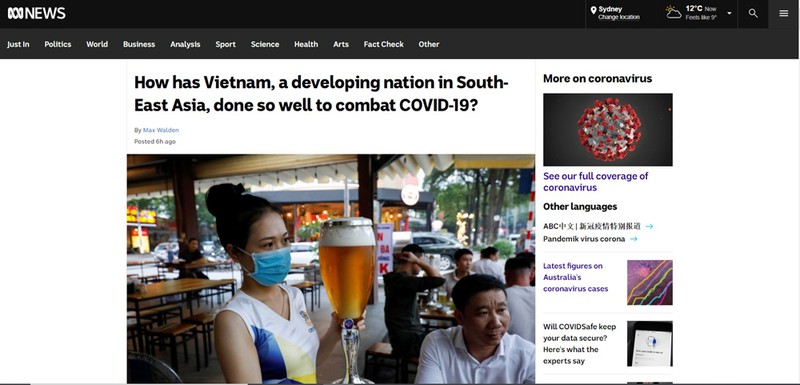 bao australia ly giai nguyen nhan viet nam chong covid-19 hieu qua hinh 1