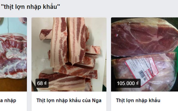 thit lon nhap khau rao ban tran lan tren cho mang, gia "loan" hinh 1
