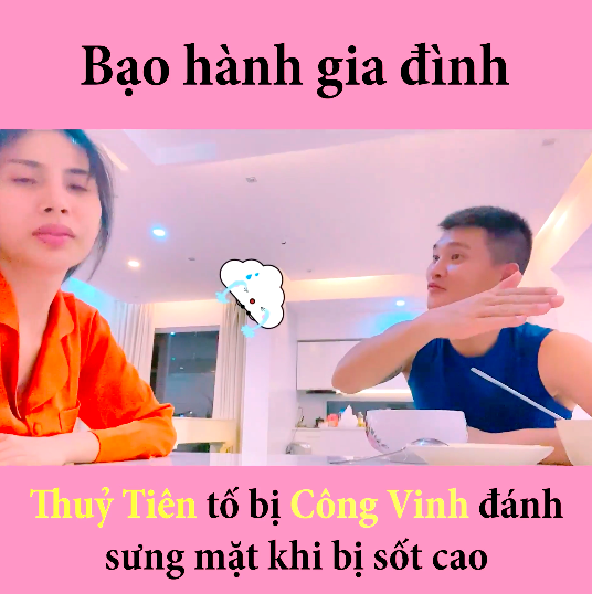 chuyen showbiz: thuy tien "to" bi cong vinh bao hanh, danh sung mat vo hinh 1