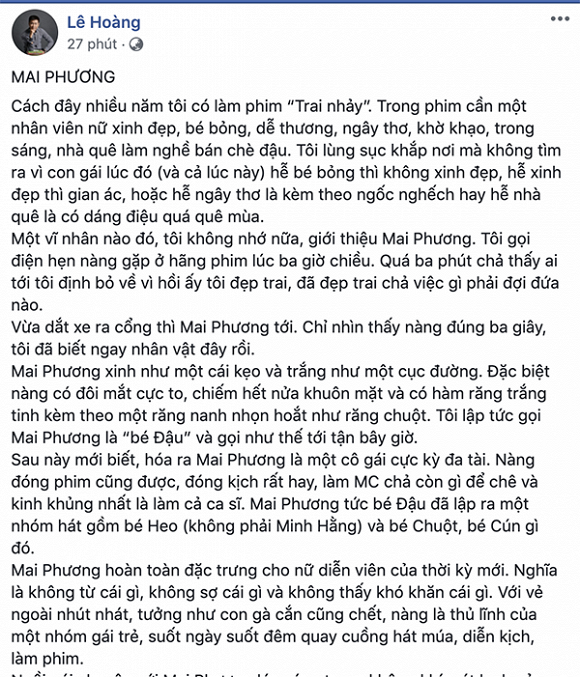 dao dien le hoang tiet lo ve dieu "gay go" va "cai do" cua mai phuong hinh 2