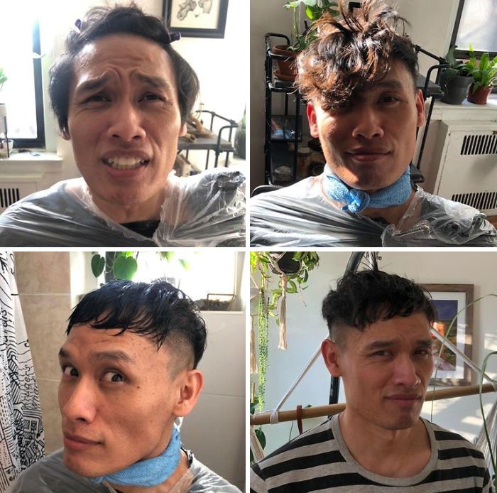 cuoi vo bung voi cac kieu toc tham hoa khi tu cat tai nha vi covid-19 hinh 11