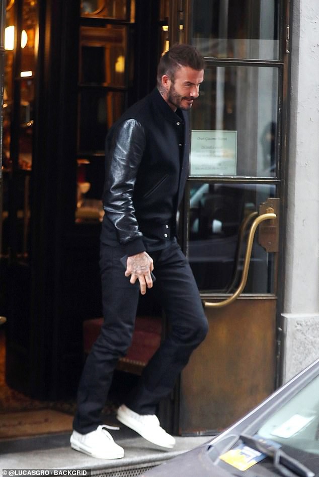 david beckham tai xuat dien trai khi ra pho an trua hinh 1