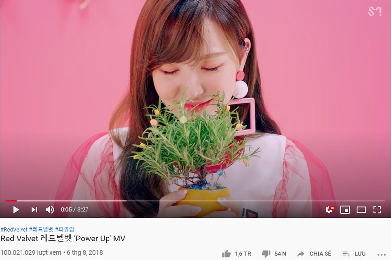 "power up" tro thanh mv thu 8 dat 100 trieu view cua red velvet hinh 1
