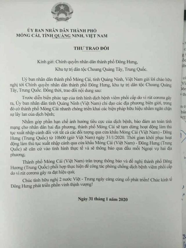 quang ninh tam dung xuat nhap canh qua cua khau mong cai hinh 1