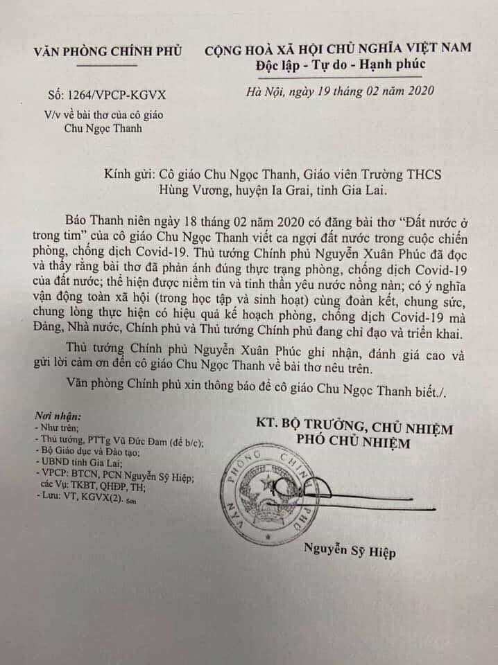 thu tuong gui thu cam on co giao viet tho co vu chong dich covid-19 hinh 1