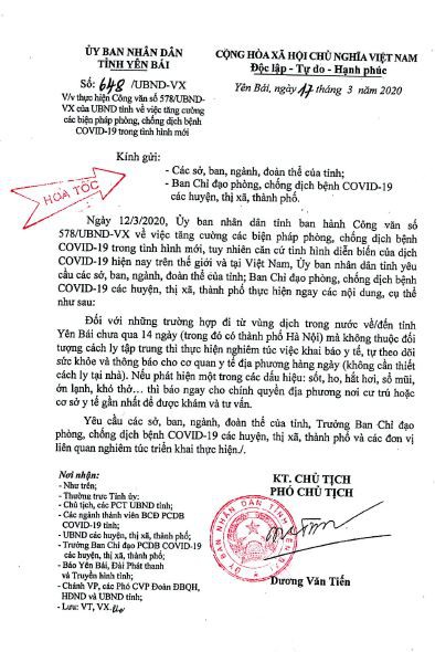 nguoi tu vung dich trong nuoc ve yen bai khong can thiet phai cach ly hinh 1