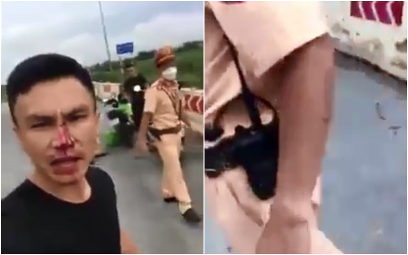 thuc hu thong tin csgt ha noi danh "hoc mau mui" nguoi di duong hinh 1