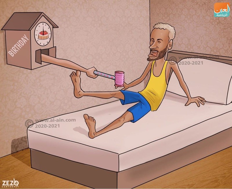 biem hoa 24h: neymar chong nang nhan qua sinh nhat hinh 1