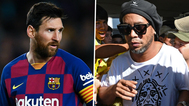 messi "soi mau" vi tin tra tien bao lanh cho ronaldinho hinh 1