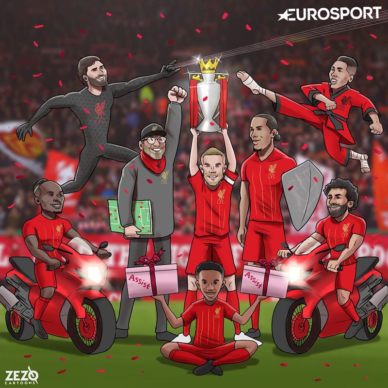 biem hoa 24h: hlv klopp nhay mua cung hlv lampard an mung chuc vo dich hinh 5