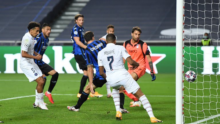 ket qua bong da atalanta 1-2 psg: ga nha giau vao ban ket champions league hinh 1