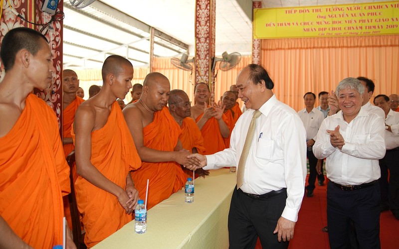 thu tuong tham, chuc tet hoc vien phat giao nam tong khmer hinh 1
