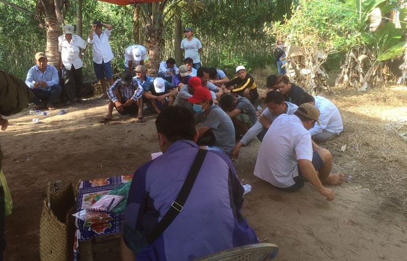 tien giang: xu ly 24 doi tuong da ga an tien hinh 1