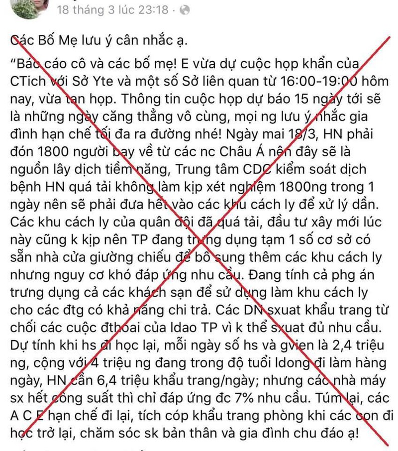 cong an trieu tap 2 nguoi phu nu tung tin ha noi "vo tran vi covid-19" hinh 2