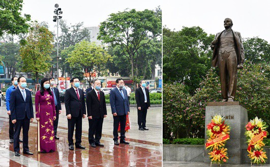 lanh dao thanh pho ha noi dang hoa ky niem 150 nam ngay sinh v.i.lenin hinh 1